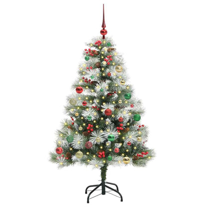 vidaXL Artificial Christmas Tree Green and white 150 cm - 46019