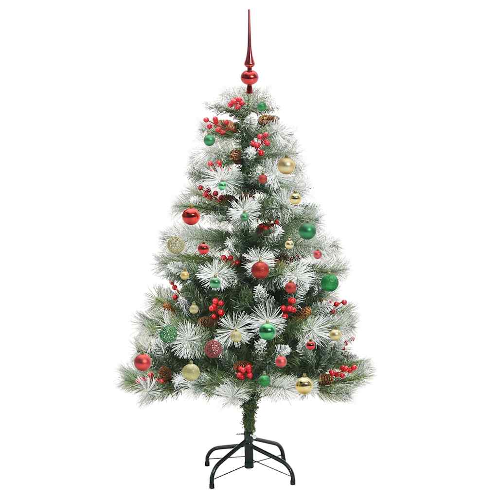 vidaXL Artificial Christmas Tree Green and white 150 cm - 46019
