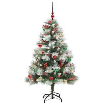 vidaXL Artificial Christmas Tree Green and white 150 cm - 46019