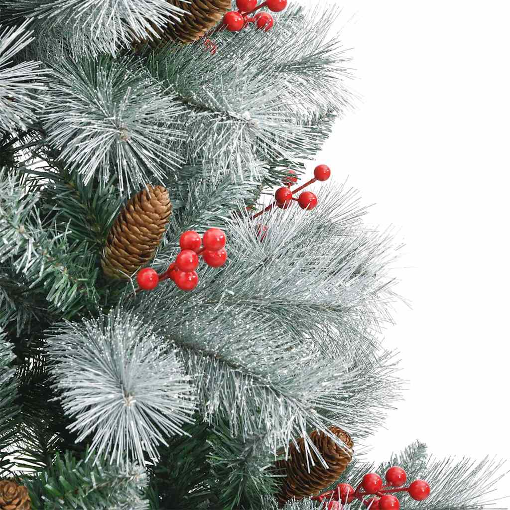vidaXL Artificial Christmas Tree Green and white 210 cm - 46039