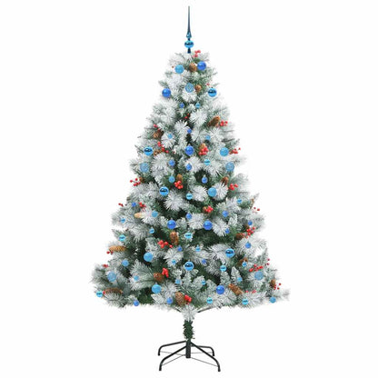 vidaXL Artificial Christmas Tree Green and white 210 cm - 46050