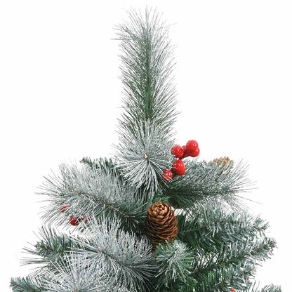 vidaXL Artificial Christmas Tree Green and white 240 cm