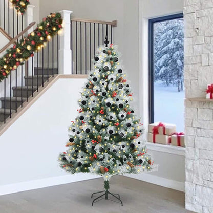 vidaXL Artificial Christmas Tree Green and white 240 cm