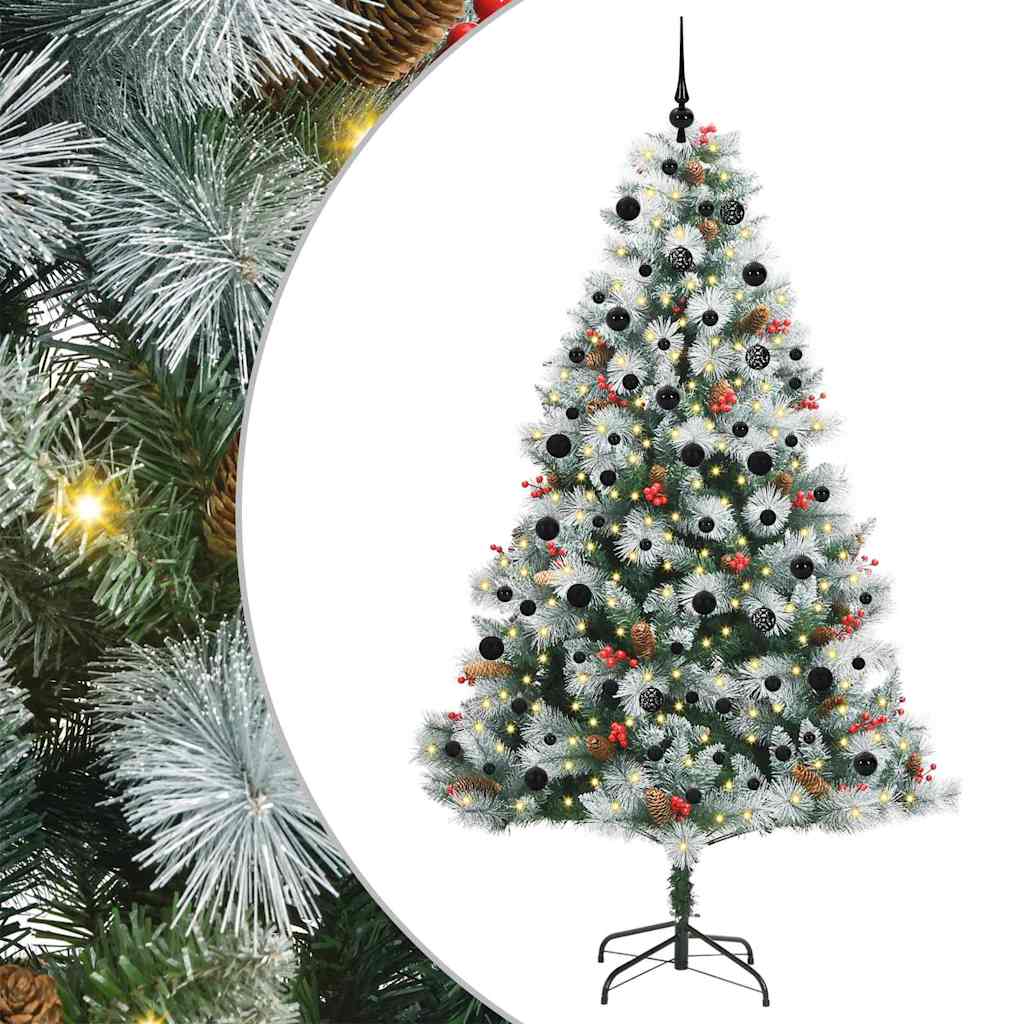 vidaXL Artificial Christmas Tree Green and white 240 cm