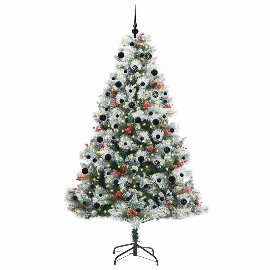 vidaXL Artificial Christmas Tree Green and white 240 cm