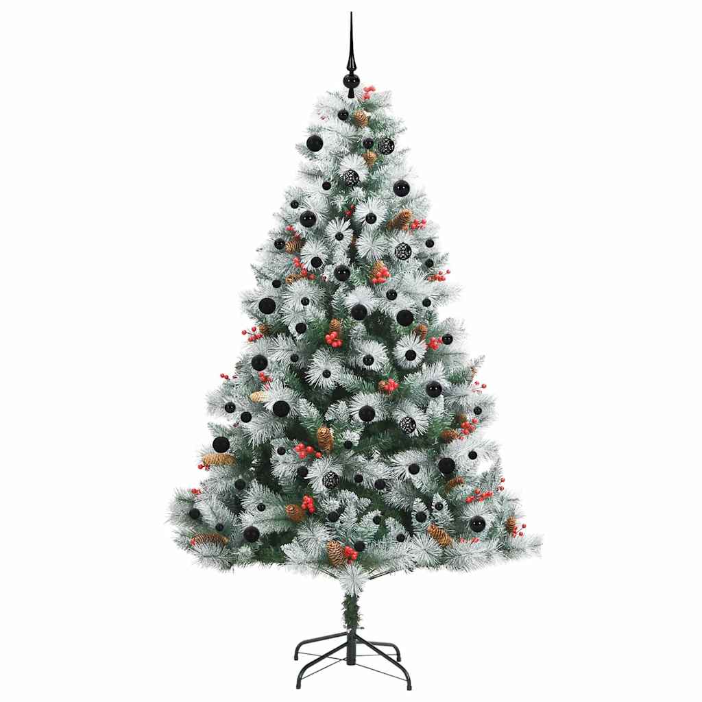 vidaXL Artificial Christmas Tree Green and white 240 cm