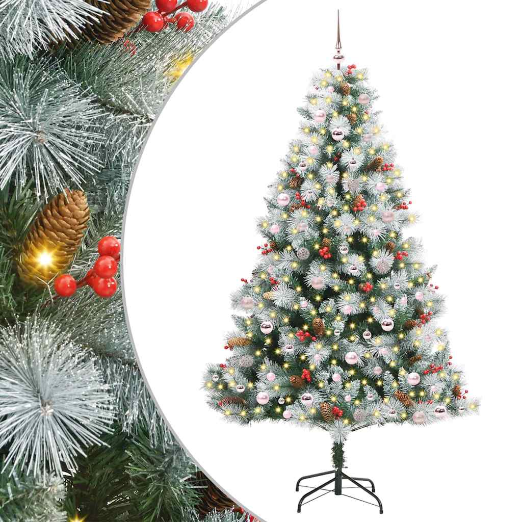 vidaXL Artificial Christmas Tree Green and white 240 cm - 46064