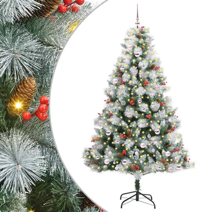 vidaXL Artificial Christmas Tree Green and white 240 cm - 46064