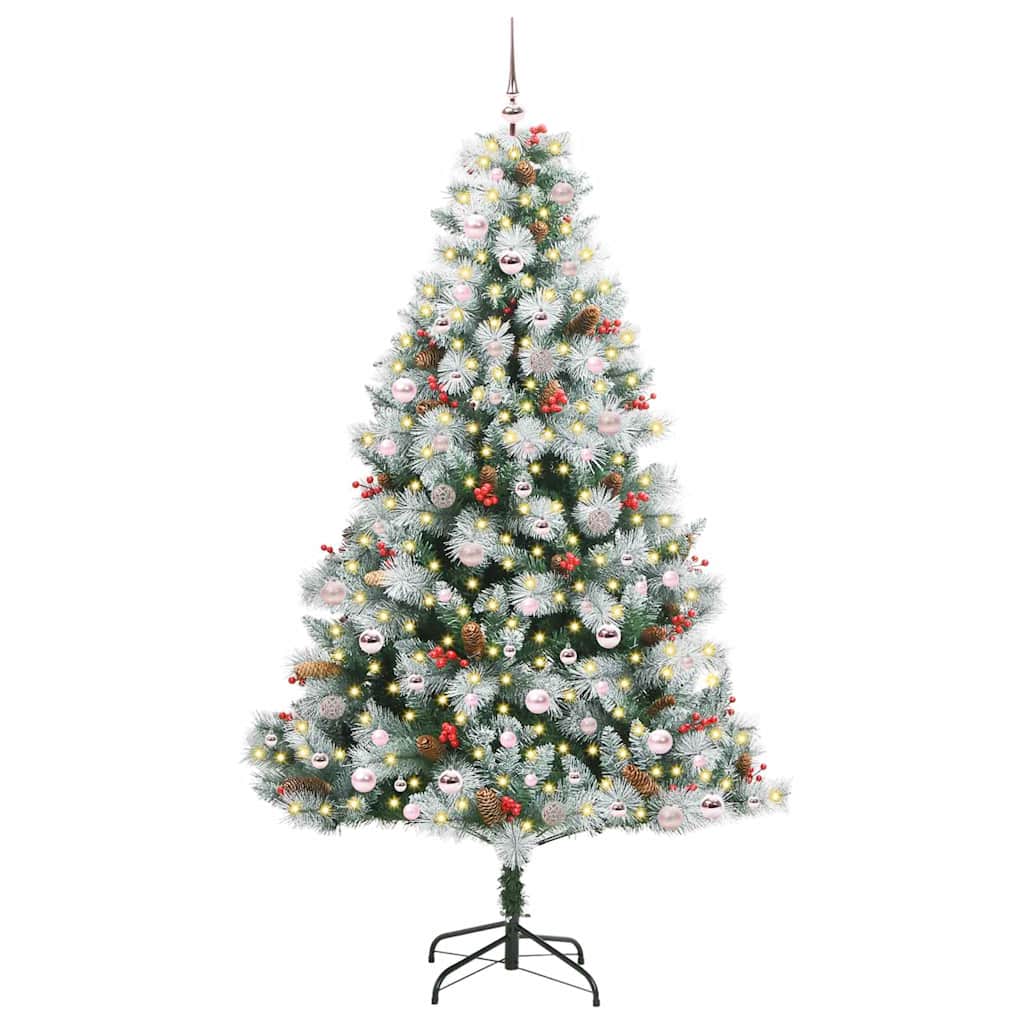 vidaXL Artificial Christmas Tree Green and white 240 cm - 46064