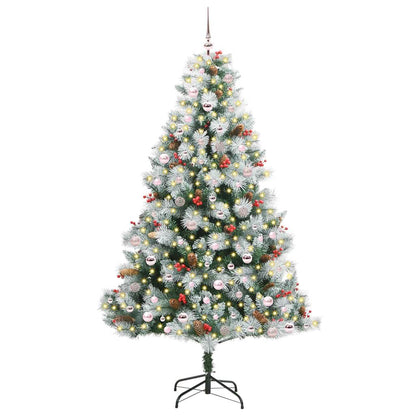 vidaXL Artificial Christmas Tree Green and white 240 cm - 46064