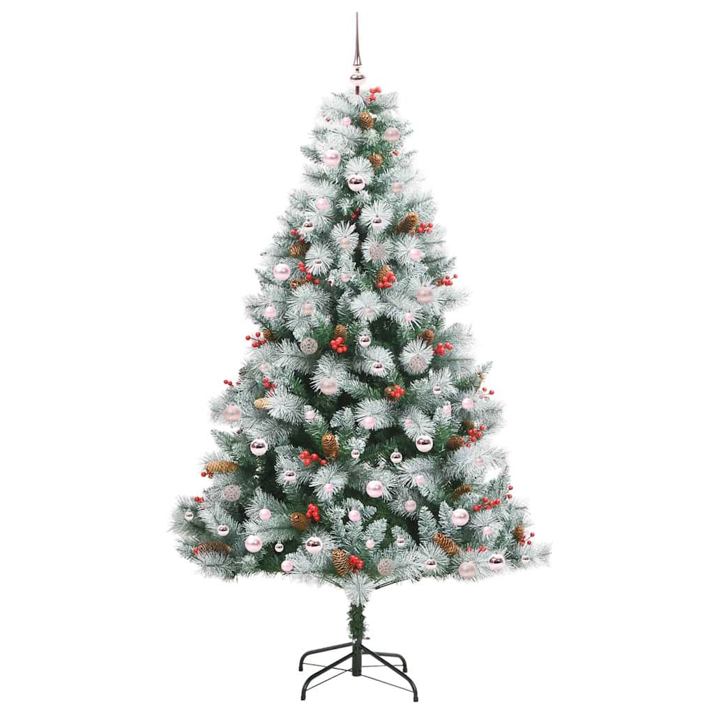 vidaXL Artificial Christmas Tree Green and white 240 cm - 46064