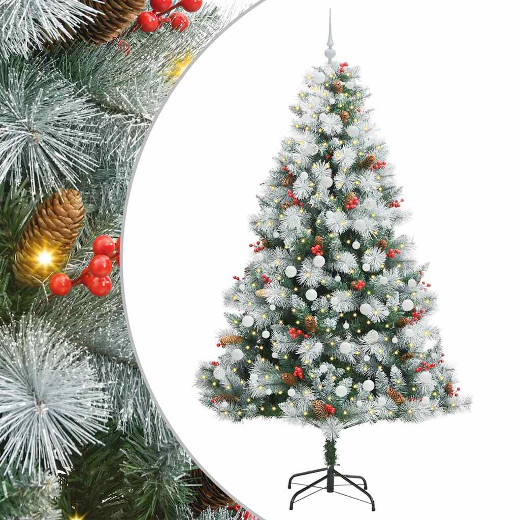 vidaXL Artificial Christmas Tree Green and white 240 cm - 46065