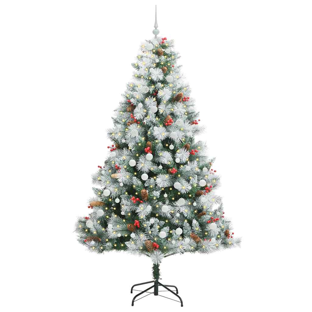 vidaXL Artificial Christmas Tree Green and white 240 cm - 46065
