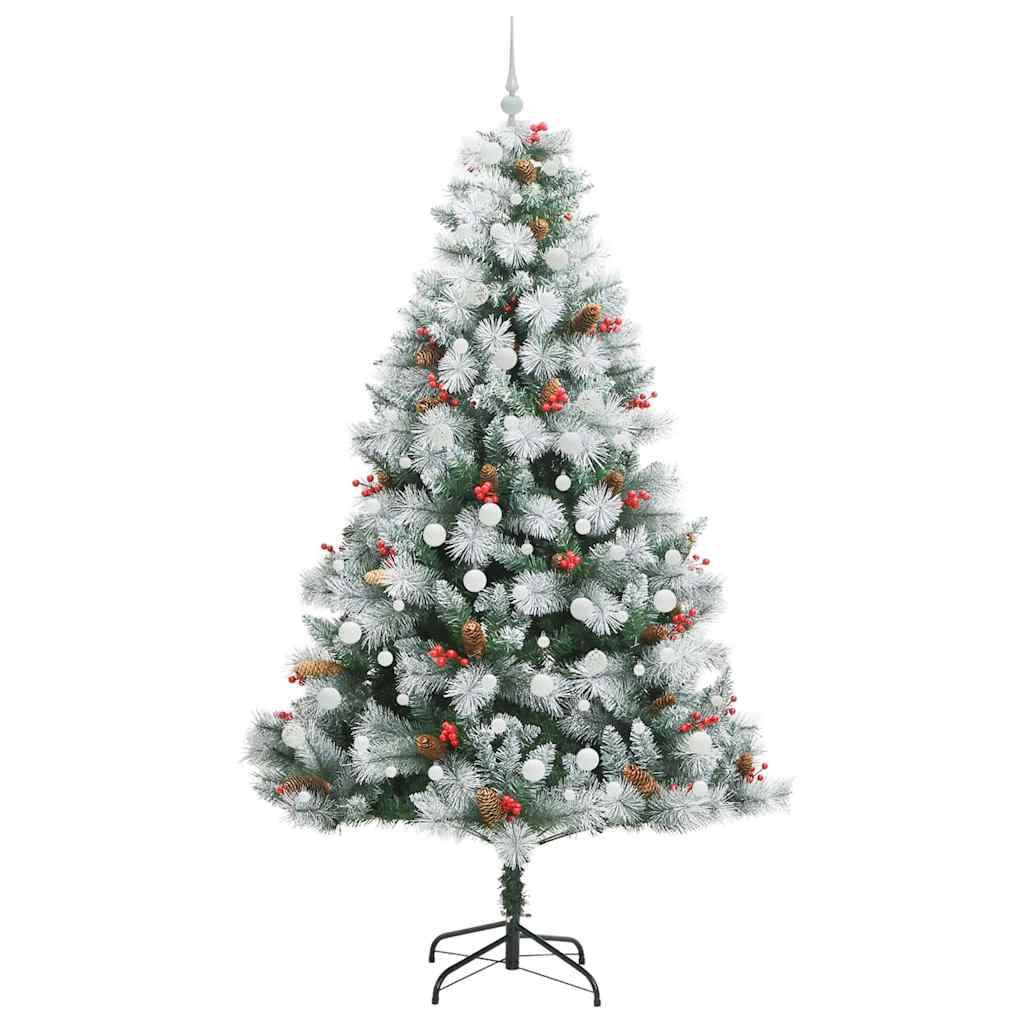 vidaXL Artificial Christmas Tree Green and white 240 cm - 46065