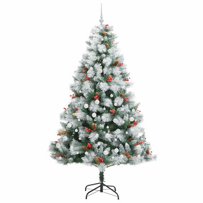 vidaXL Artificial Christmas Tree Green and white 240 cm - 46065