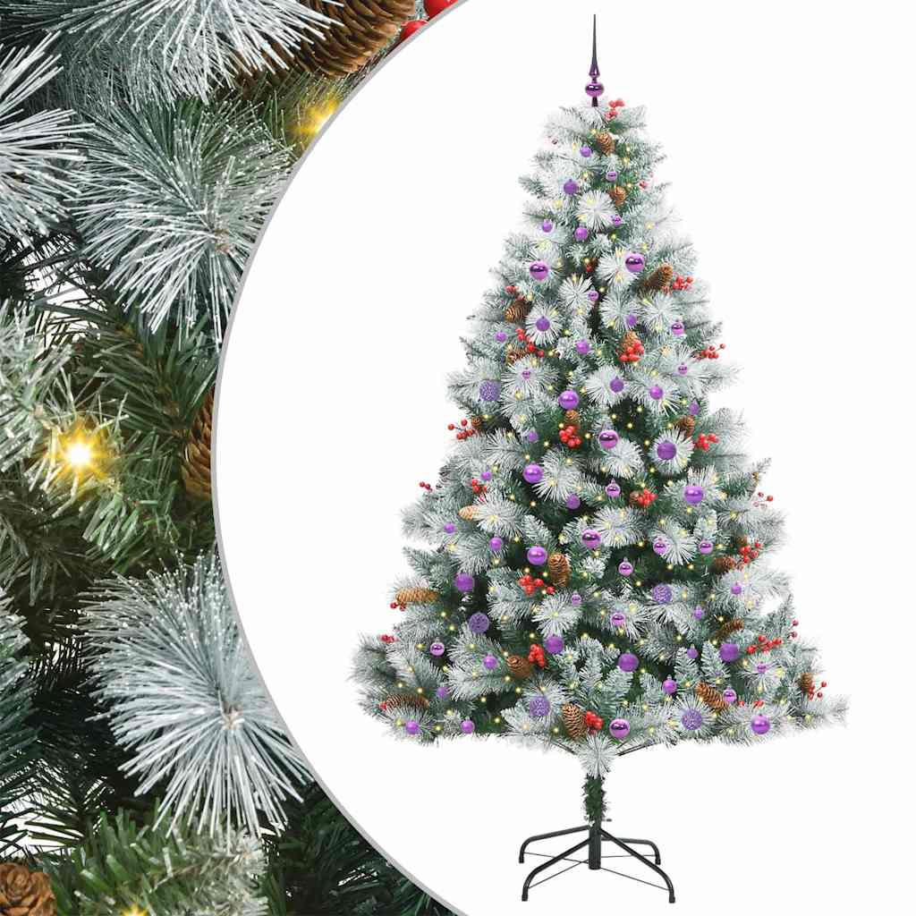 vidaXL Artificial Christmas Tree Green and white 240 cm - 46078