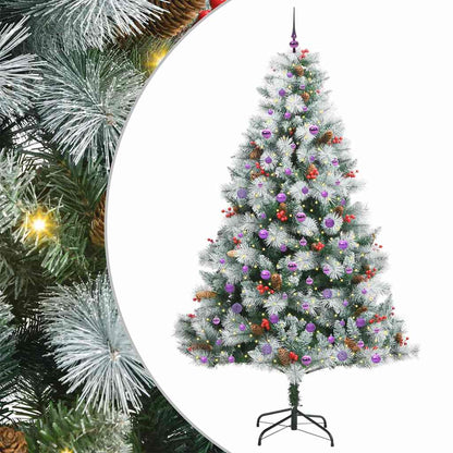 vidaXL Artificial Christmas Tree Green and white 240 cm - 46078
