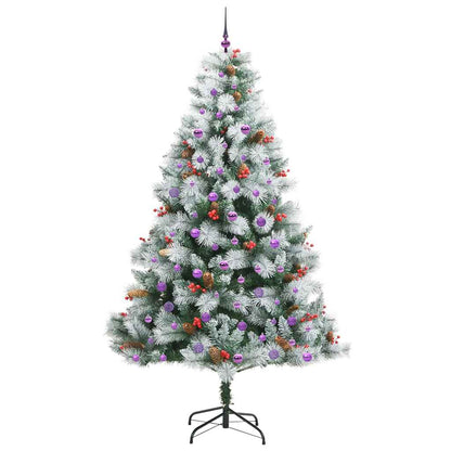 vidaXL Artificial Christmas Tree Green and white 240 cm - 46078