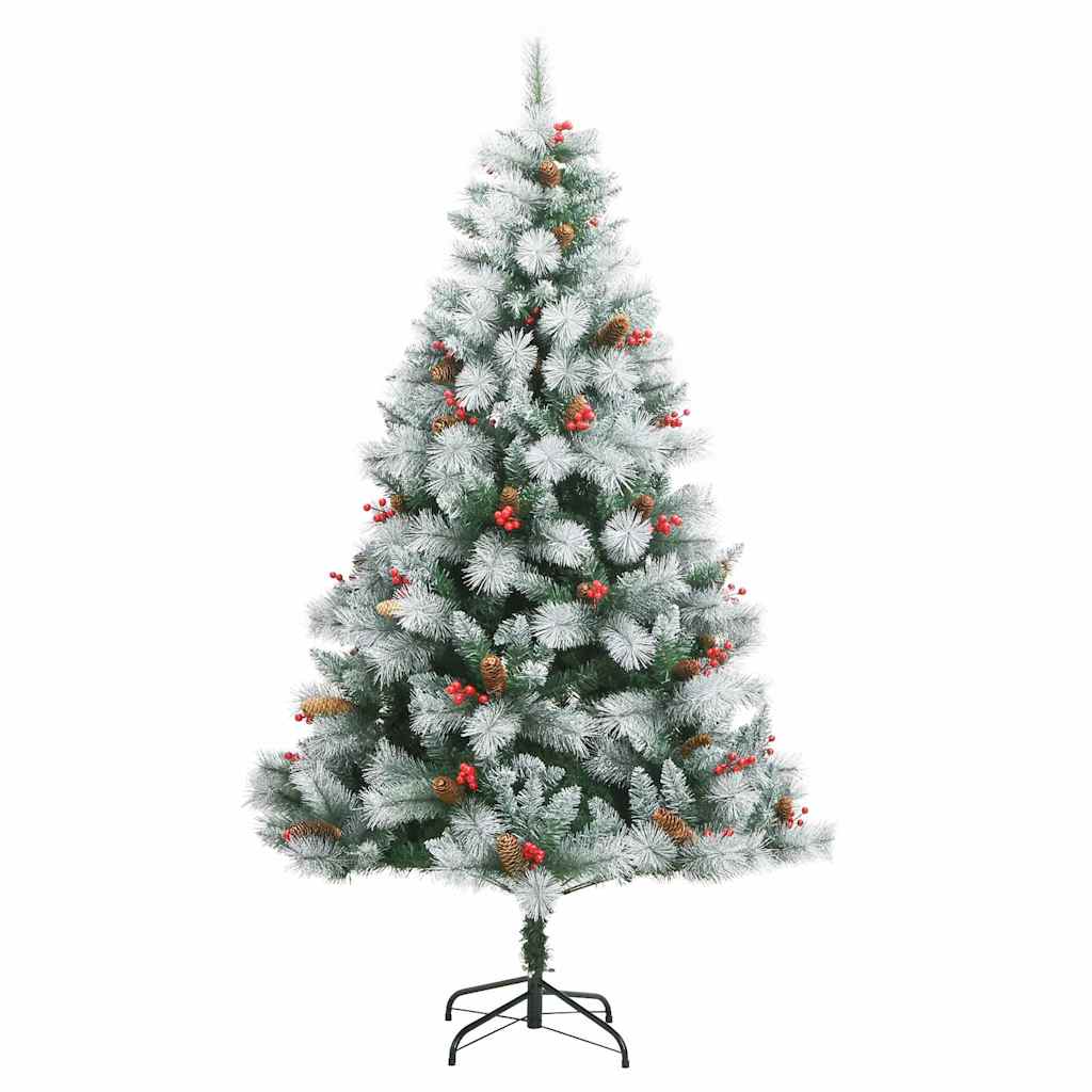 vidaXL Artificial Christmas Tree Green and white 240 cm - 46078