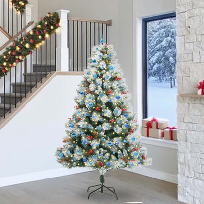 vidaXL Artificial Christmas Tree Green and white 240 cm - 46087