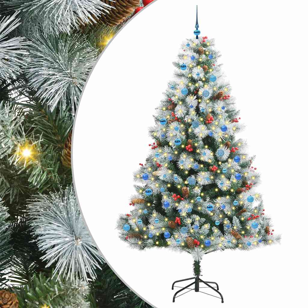 vidaXL Artificial Christmas Tree Green and white 240 cm - 46087