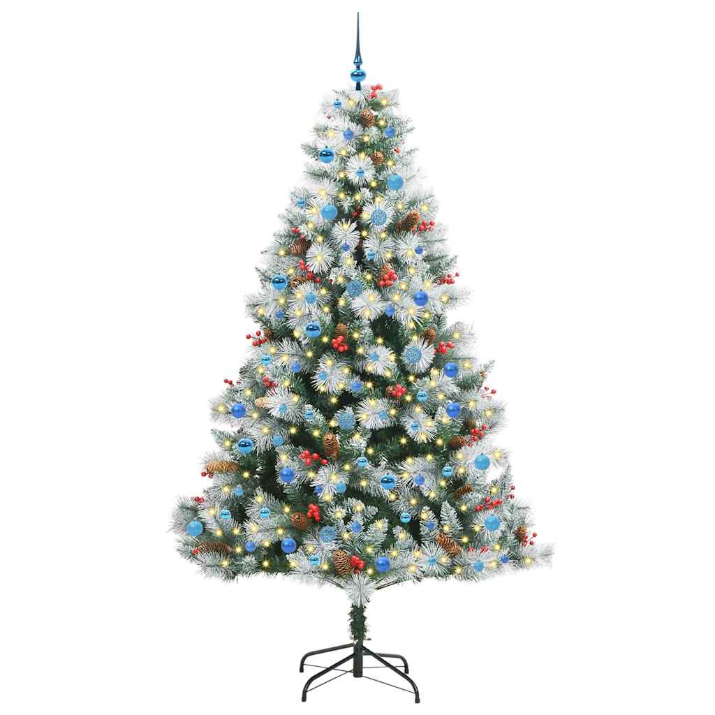 vidaXL Artificial Christmas Tree Green and white 240 cm - 46087