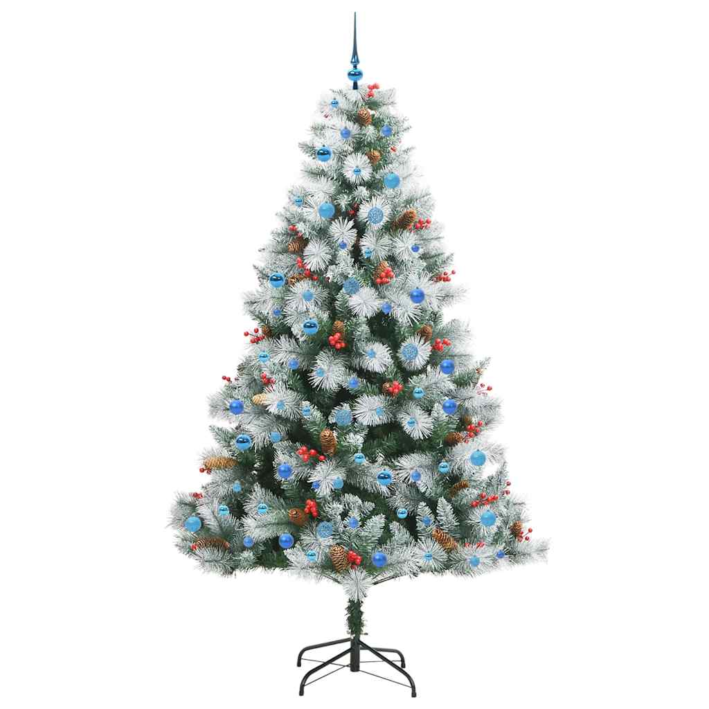 vidaXL Artificial Christmas Tree Green and white 240 cm - 46087