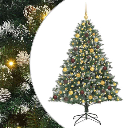 vidaXL Artificial Christmas Tree with 300 LEDs with Stand Green 180 cm - 46175