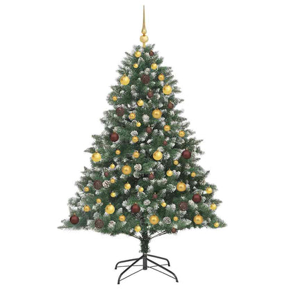 vidaXL Artificial Christmas Tree with 300 LEDs with Stand Green 180 cm - 46175
