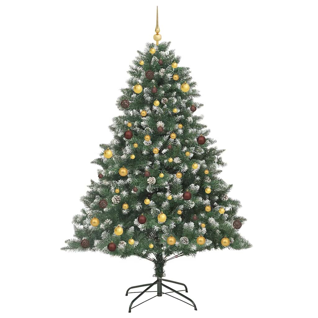 vidaXL Artificial Christmas Tree with 300 LEDs with Stand Green 210 cm - 46195