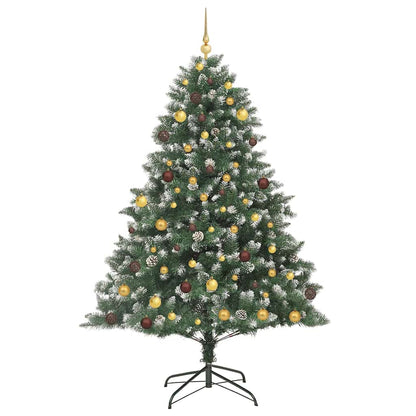 vidaXL Artificial Christmas Tree with 300 LEDs with Stand Green 210 cm - 46195