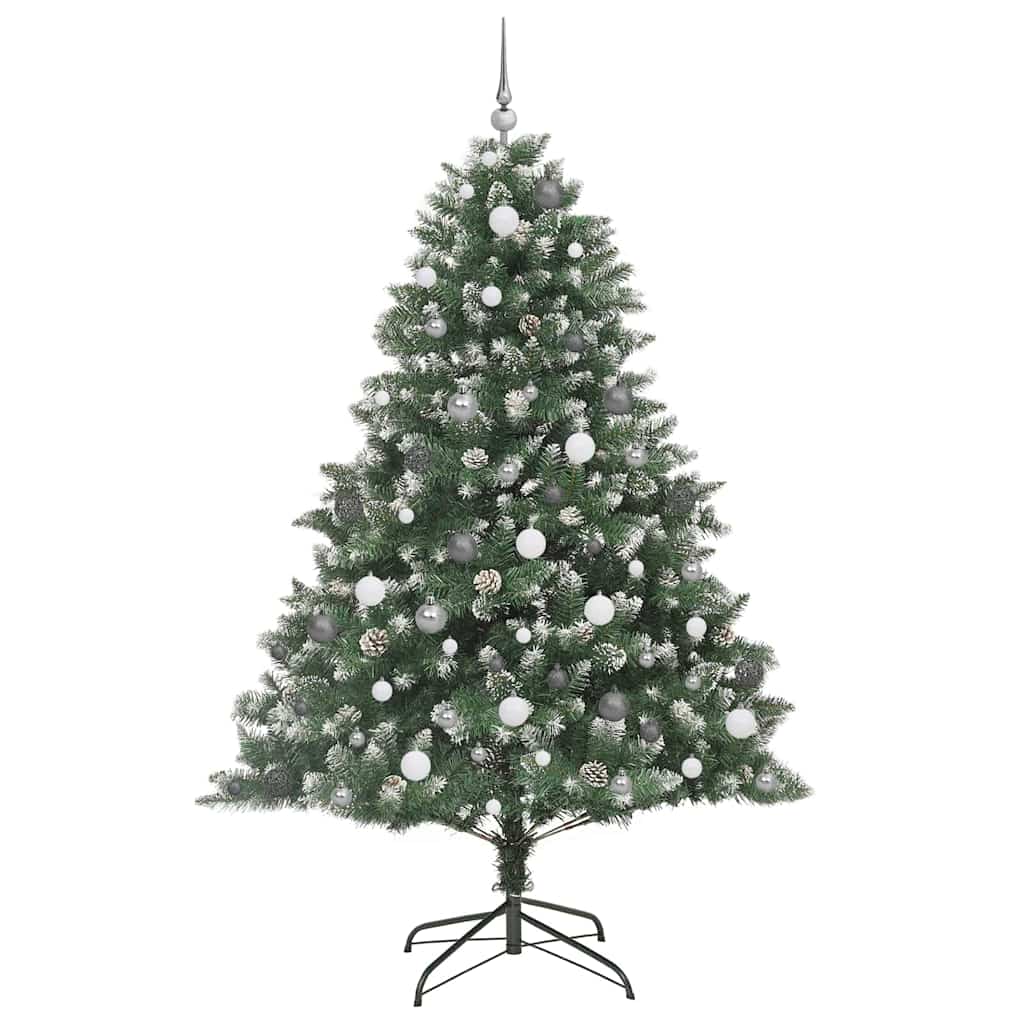 vidaXL Artificial Christmas Tree with 300 LEDs with Stand Green 210 cm - 46208