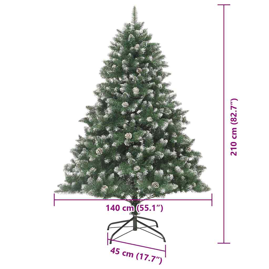 vidaXL Artificial Christmas Tree Green 210 cm - 46209