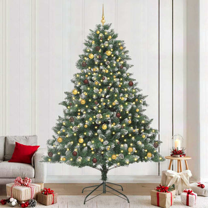 vidaXL Artificial Christmas Tree with 300 LEDs with Stand Green 240 cm - 46229
