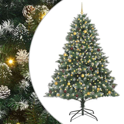 vidaXL Artificial Christmas Tree with 300 LEDs with Stand Green 240 cm - 46229