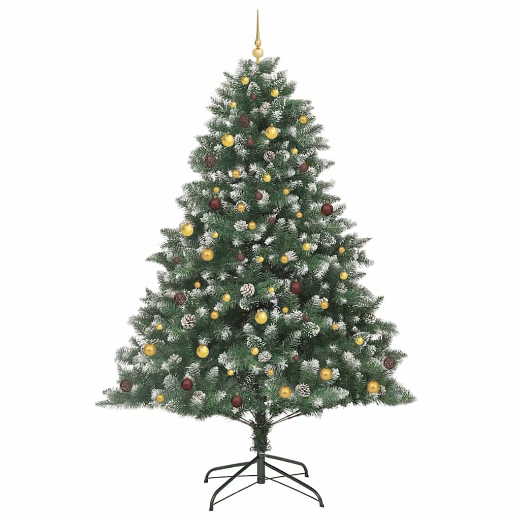 vidaXL Artificial Christmas Tree with 300 LEDs with Stand Green 240 cm - 46229