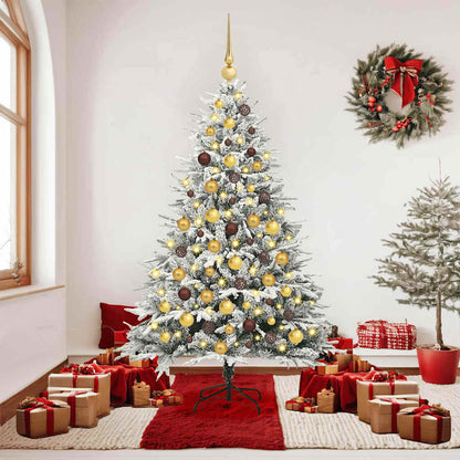 vidaXL Artificial Pre-lit Christmas Tree with Ball Set Green 180 cm - 46539
