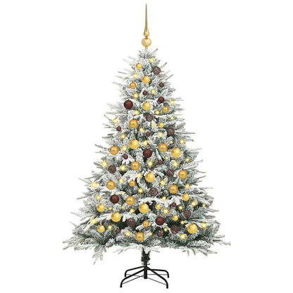 vidaXL Artificial Pre-lit Christmas Tree with Ball Set Green 180 cm - 46539