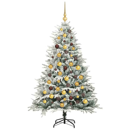 vidaXL Artificial Pre-lit Christmas Tree with Ball Set Green 180 cm - 46539