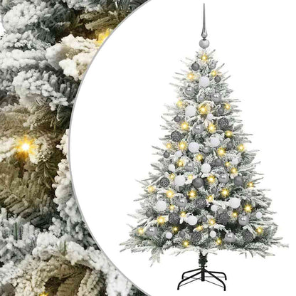 vidaXL Artificial Pre-lit Christmas Tree with Ball Set Green 180 cm - 46540
