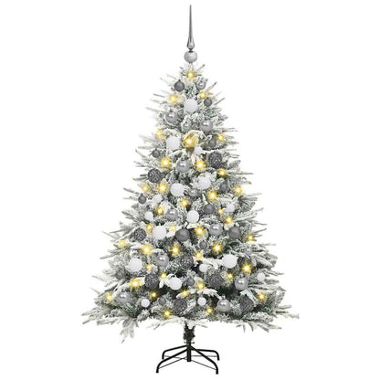 vidaXL Artificial Pre-lit Christmas Tree with Ball Set Green 180 cm - 46540