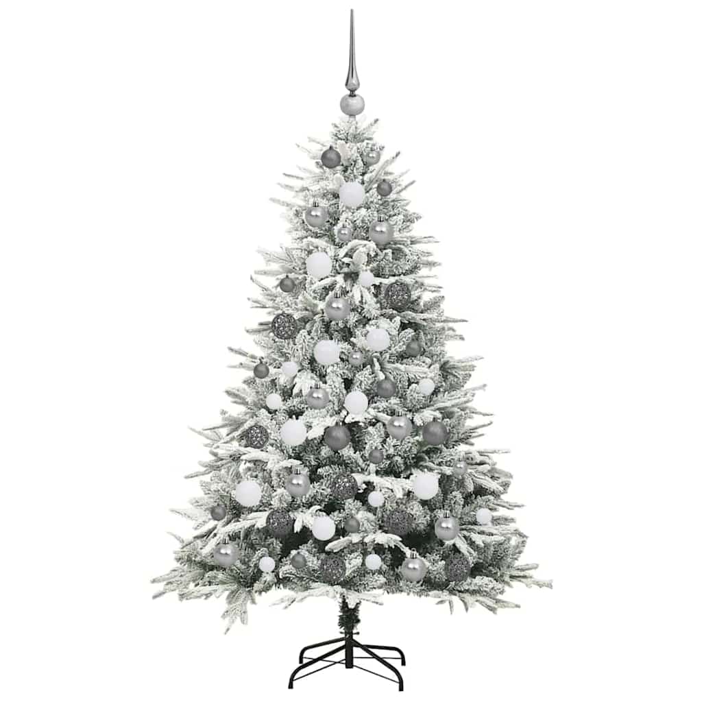 vidaXL Artificial Pre-lit Christmas Tree with Ball Set Green 180 cm - 46540