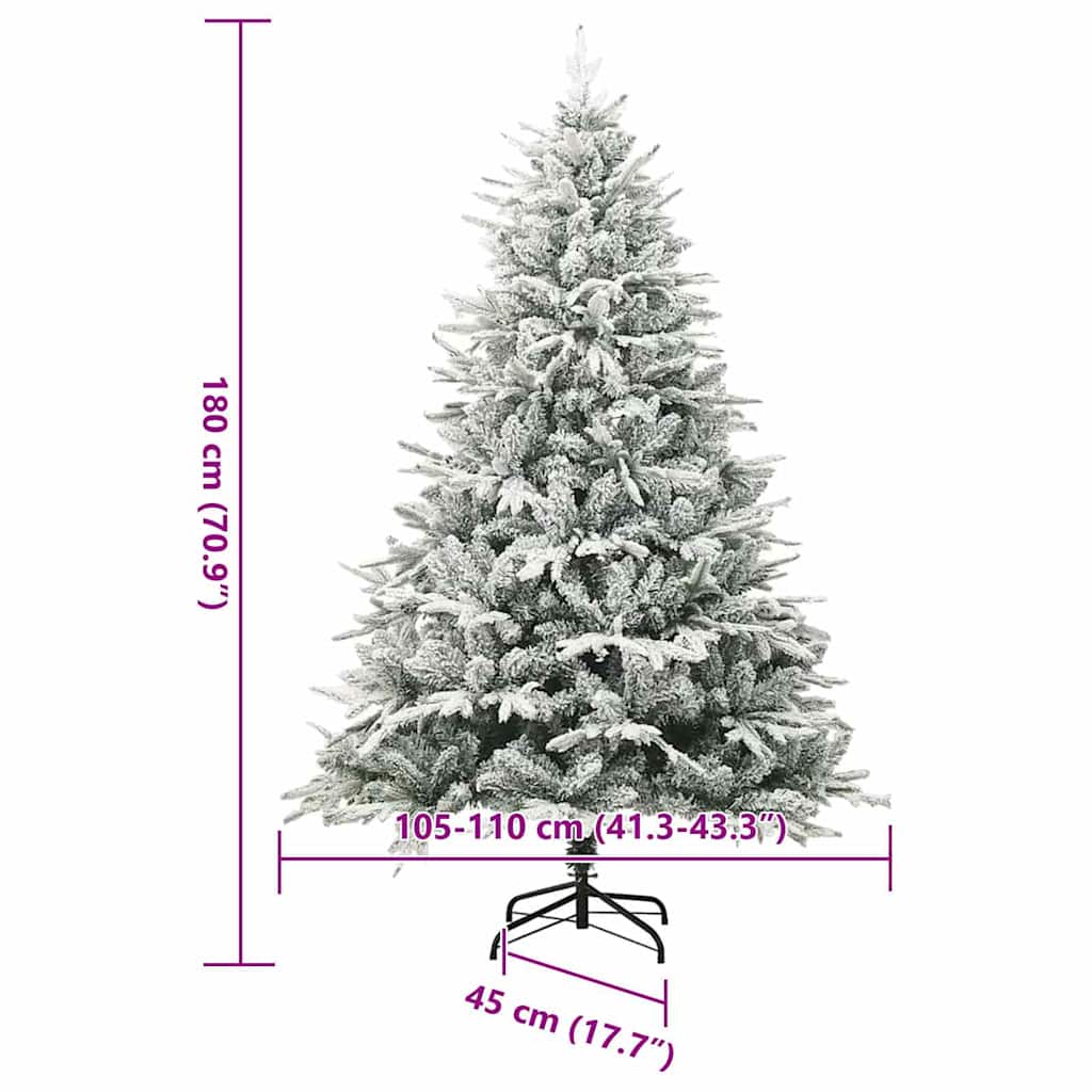 vidaXL Artificial Pre-lit Christmas Tree with Ball Set Green 180 cm - 46540