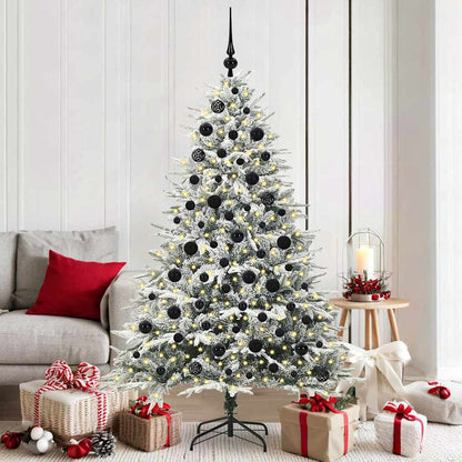 vidaXL Artificial Pre-lit Christmas Tree with Ball Set Green 180 cm - 46549