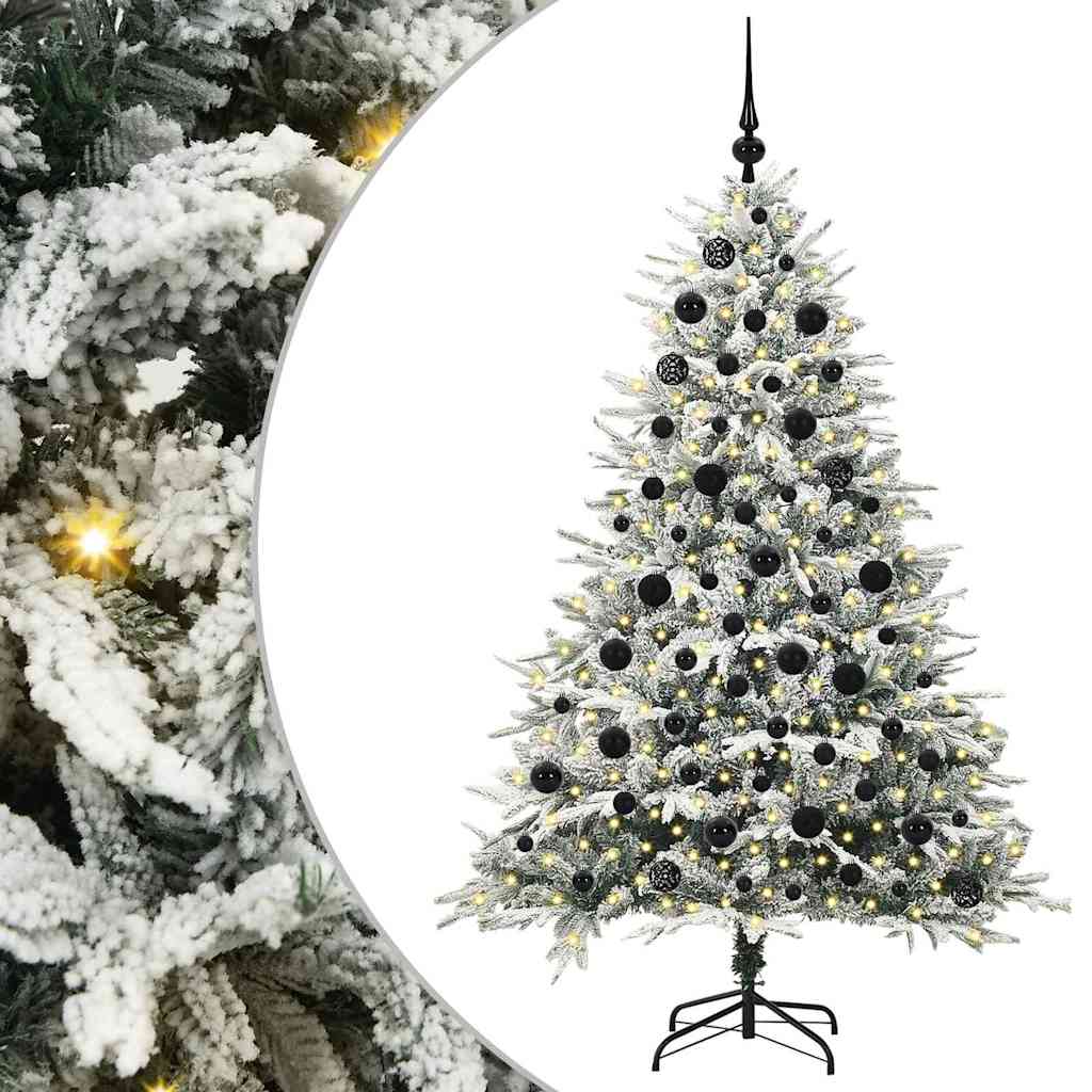 vidaXL Artificial Pre-lit Christmas Tree with Ball Set Green 180 cm - 46549