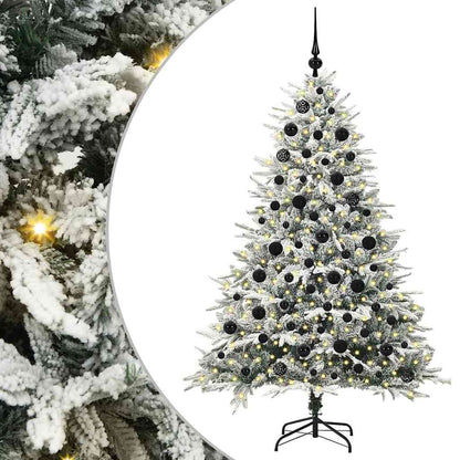 vidaXL Artificial Pre-lit Christmas Tree with Ball Set Green 180 cm - 46549