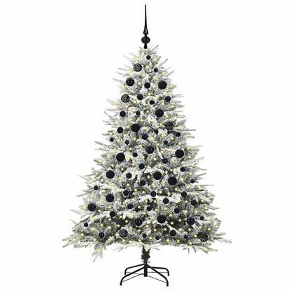 vidaXL Artificial Pre-lit Christmas Tree with Ball Set Green 180 cm - 46549