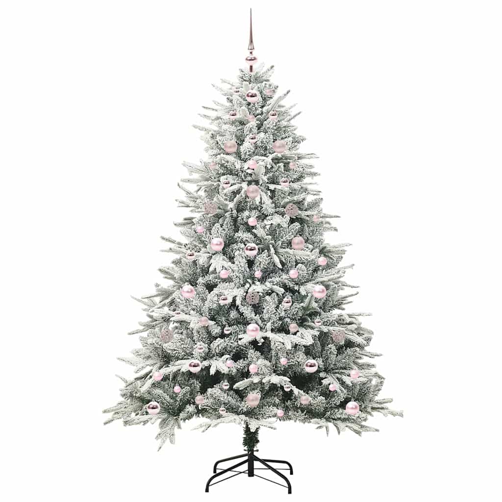 vidaXL Artificial Pre-lit Christmas Tree with Ball Set Green 180 cm - 46550