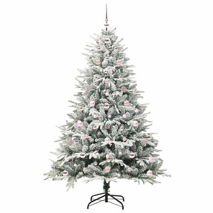 vidaXL Artificial Pre-lit Christmas Tree with Ball Set Green 180 cm - 46550