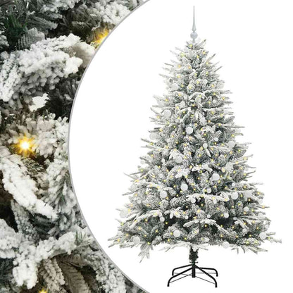 vidaXL Artificial Pre-lit Christmas Tree with Ball Set Green 180 cm - 46557